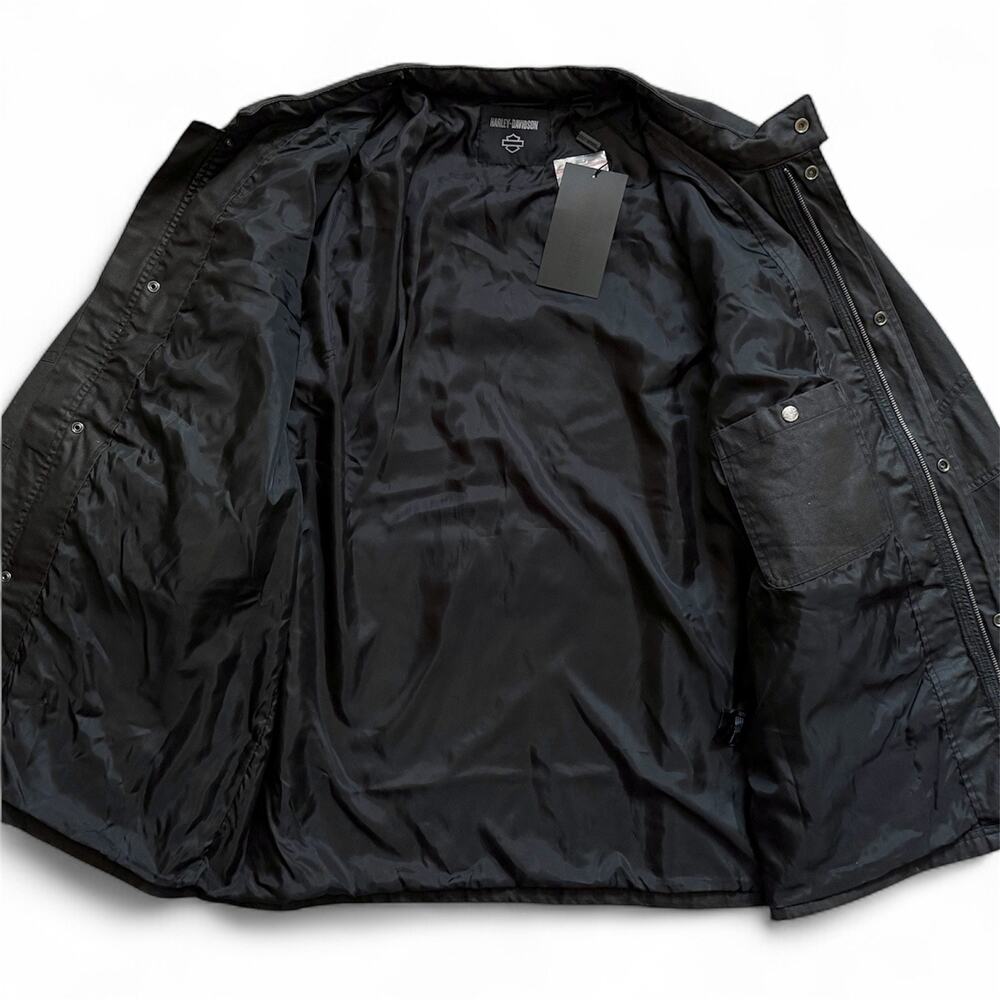 Harley-Davidson #1 Riding Jacket Mens XL Black Cotton Belted Motorcycle - Picture 5 of 12